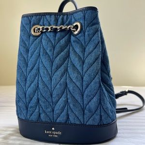 Kate Spade Quilted Denim Bucket Backpack